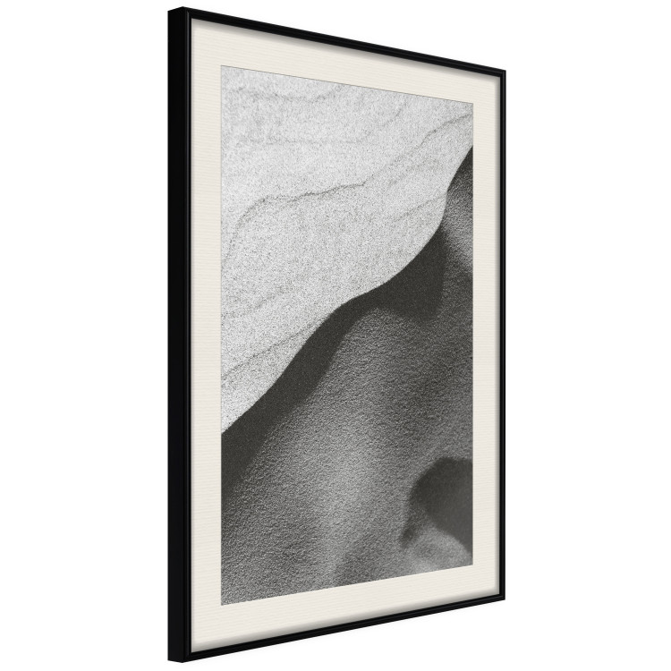 Poster Sand Dunes - black and white composition with sandy waves in the middle of the desert 115239 additionalImage 3