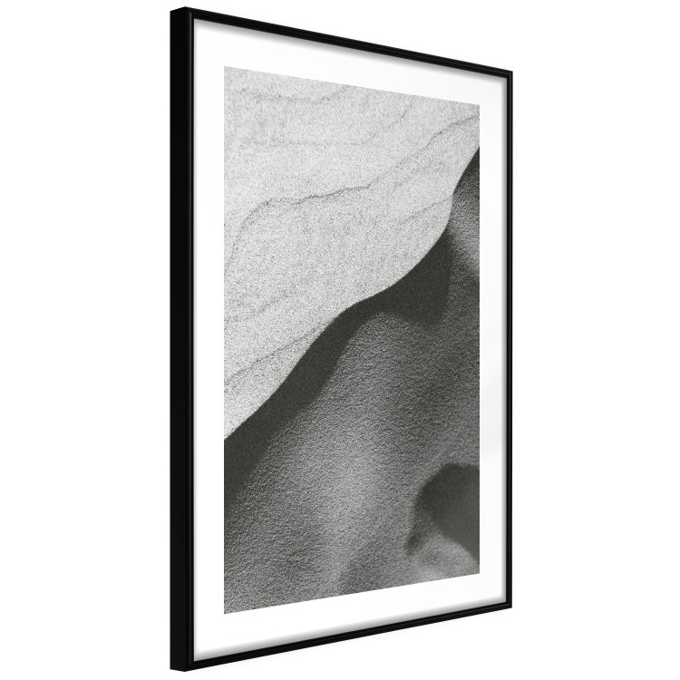 Poster Sand Dunes - black and white composition with sandy waves in the middle of the desert 115239 additionalImage 11