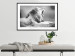 Wall Poster Roaring Lion - black and white composition with a roaring lion on the savanna 116439 additionalThumb 4