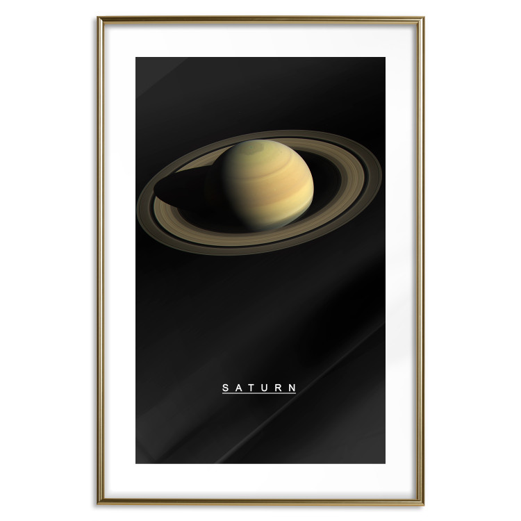Poster Saturn - lord of moons and English text against a black space backdrop 116739 additionalImage 16