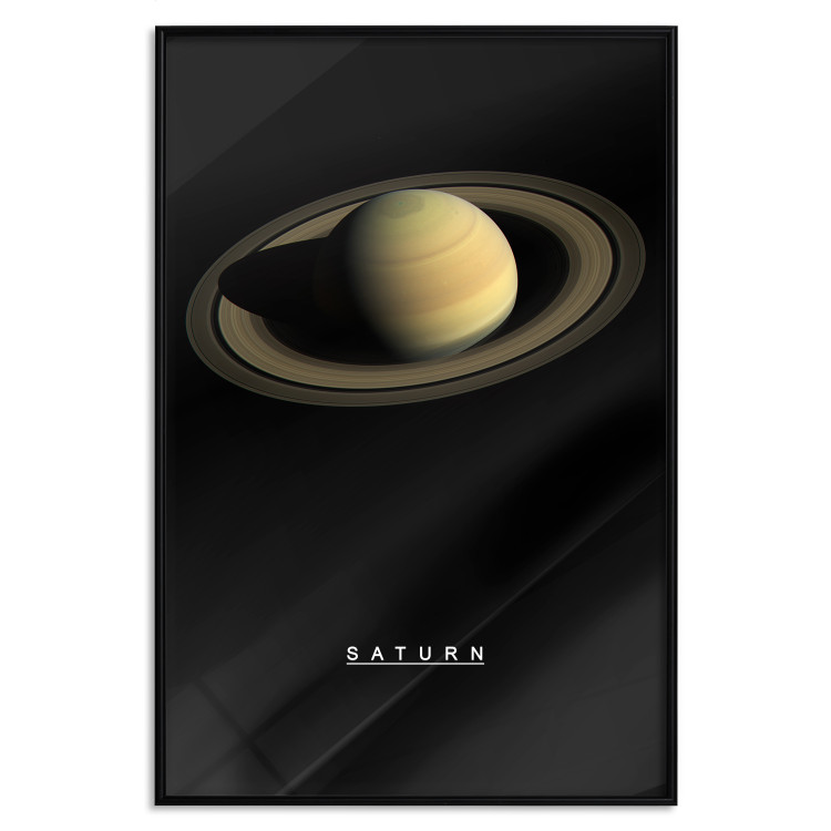 Poster Saturn - lord of moons and English text against a black space backdrop 116739 additionalImage 18