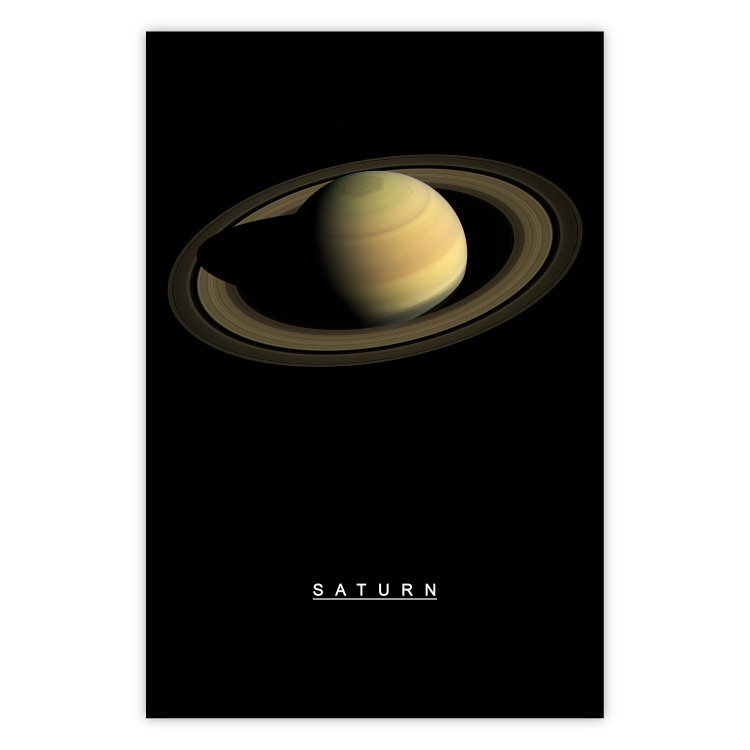 Poster Saturn - lord of moons and English text against a black space backdrop 116739