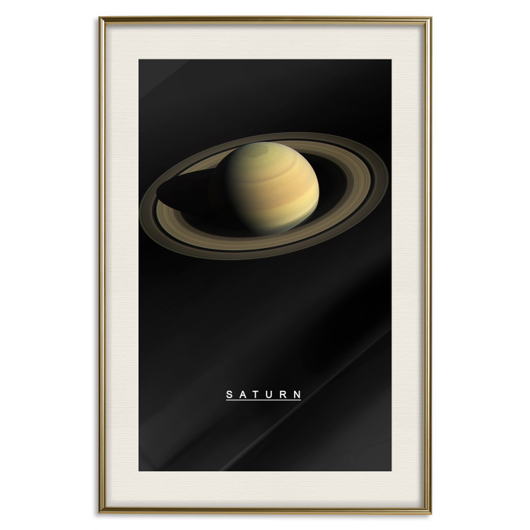 Poster Saturn - lord of moons and English text against a black space backdrop 116739 additionalImage 19