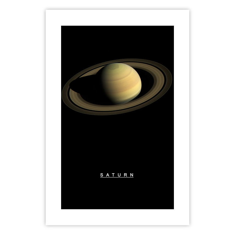 Poster Saturn - lord of moons and English text against a black space backdrop 116739 additionalImage 25