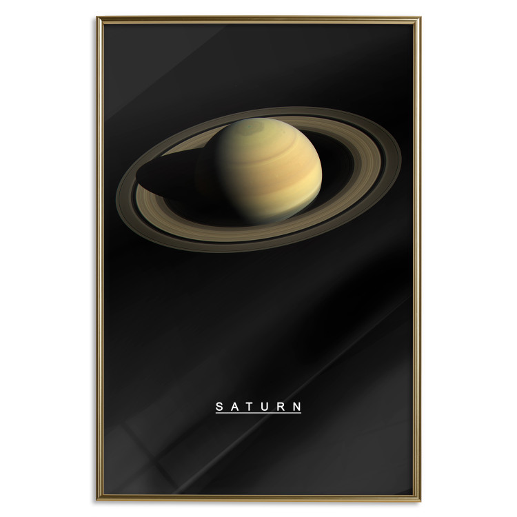 Poster Saturn - lord of moons and English text against a black space backdrop 116739 additionalImage 16