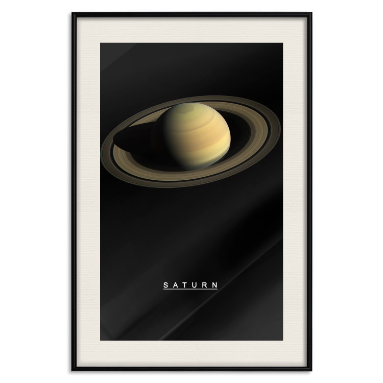 Poster Saturn - lord of moons and English text against a black space backdrop 116739 additionalImage 18