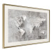 Wall Poster World of Poetry - abstract world map with vintage-style text 117139 additionalThumb 2