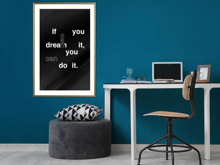 Wall Poster If you can dream it you can do it - black and white composition with texts 117439 additionalImage 15