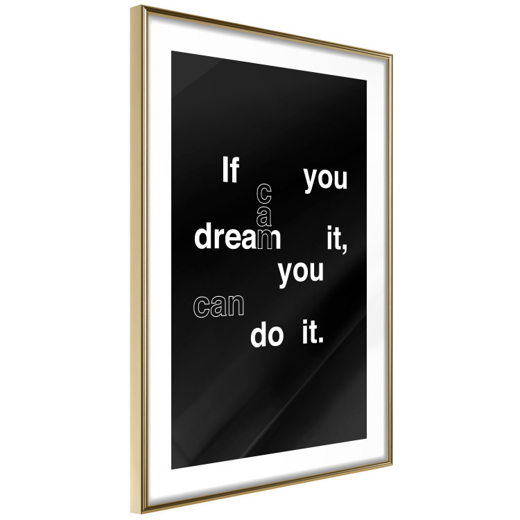 Wall Poster If you can dream it you can do it - black and white composition with texts 117439 additionalImage 8