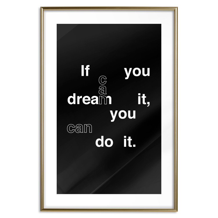 Wall Poster If you can dream it you can do it - black and white composition with texts 117439 additionalImage 14
