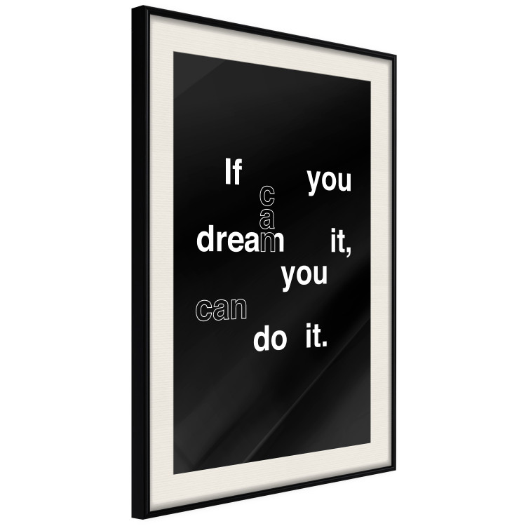 Wall Poster If you can dream it you can do it - black and white composition with texts 117439 additionalImage 3