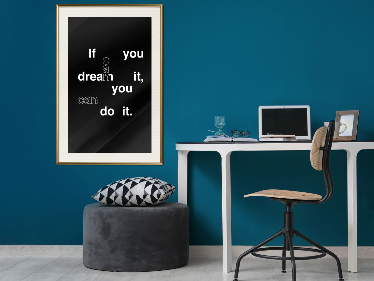 Wall Poster If you can dream it you can do it - black and white composition with texts 117439 additionalImage 21