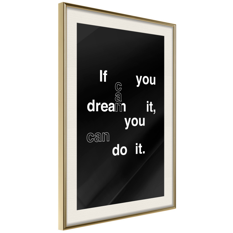 Wall Poster If you can dream it you can do it - black and white composition with texts 117439 additionalImage 2