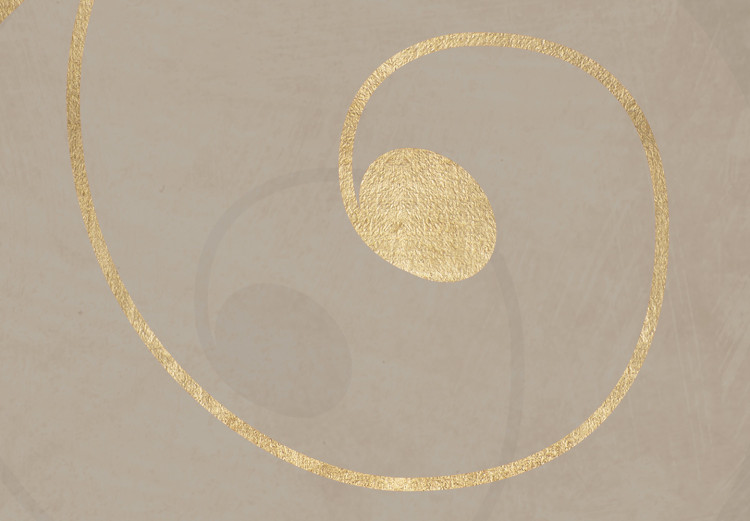 Canvas Print 23 - golden number with an abstract finish on a brown background 117839 additionalImage 4