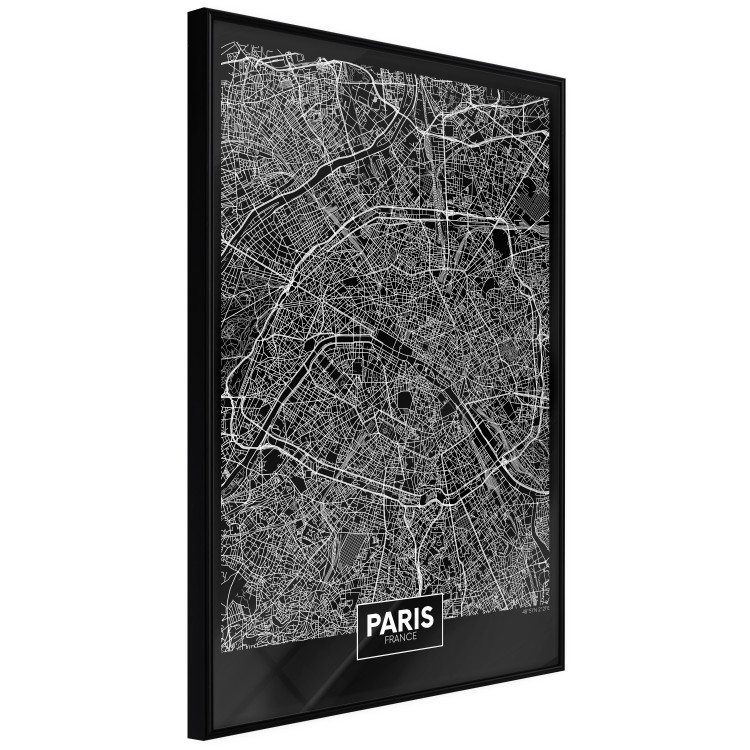 Poster Dark Map of Paris - black and white composition with English inscriptions 118139 additionalImage 10