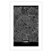 Poster Dark Map of Paris - black and white composition with English inscriptions 118139 additionalThumb 19