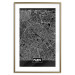 Poster Dark Map of Paris - black and white composition with English inscriptions 118139 additionalThumb 14
