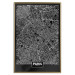 Poster Dark Map of Paris - black and white composition with English inscriptions 118139 additionalThumb 16