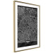 Poster Dark Map of Paris - black and white composition with English inscriptions 118139 additionalThumb 6