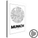 Canvas Print Munich - map of the German city in black and white 118439 additionalThumb 6