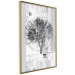 Wall Poster Silver Tree - plant abstraction in shades of gray with figures 118939 additionalThumb 12