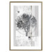 Wall Poster Silver Tree - plant abstraction in shades of gray with figures 118939 additionalThumb 14