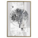 Wall Poster Silver Tree - plant abstraction in shades of gray with figures 118939 additionalThumb 16