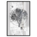 Wall Poster Silver Tree - plant abstraction in shades of gray with figures 118939 additionalThumb 18