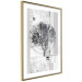 Wall Poster Silver Tree - plant abstraction in shades of gray with figures 118939 additionalThumb 6