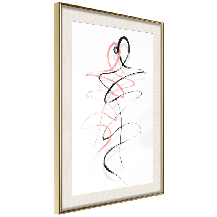 Wall Poster Tangled Passion - abstraction in waves shaped like human silhouettes 119039 additionalImage 2