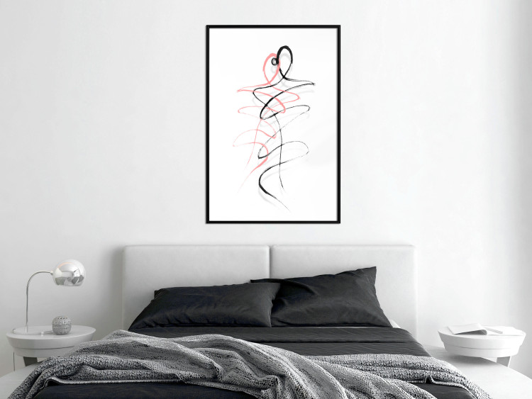 Wall Poster Tangled Passion - abstraction in waves shaped like human silhouettes 119039 additionalImage 4