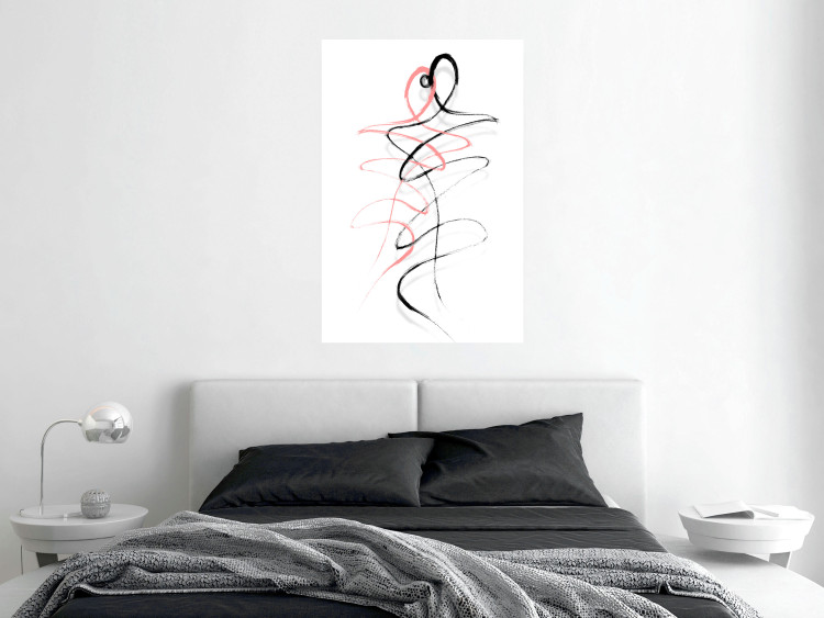 Wall Poster Tangled Passion - abstraction in waves shaped like human silhouettes 119039 additionalImage 17