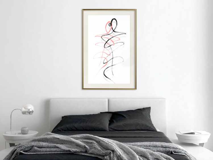 Wall Poster Tangled Passion - abstraction in waves shaped like human silhouettes 119039 additionalImage 22