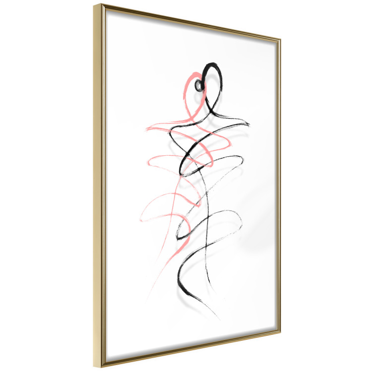 Wall Poster Tangled Passion - abstraction in waves shaped like human silhouettes 119039 additionalImage 6