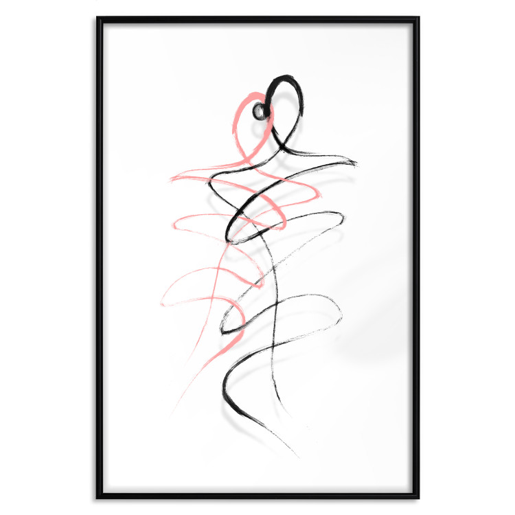 Wall Poster Tangled Passion - abstraction in waves shaped like human silhouettes 119039 additionalImage 25