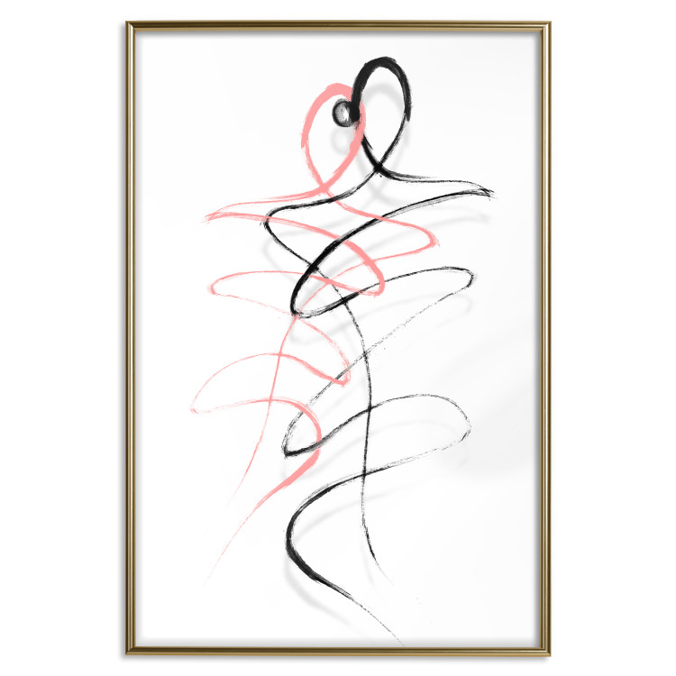 Wall Poster Tangled Passion - abstraction in waves shaped like human silhouettes 119039 additionalImage 26