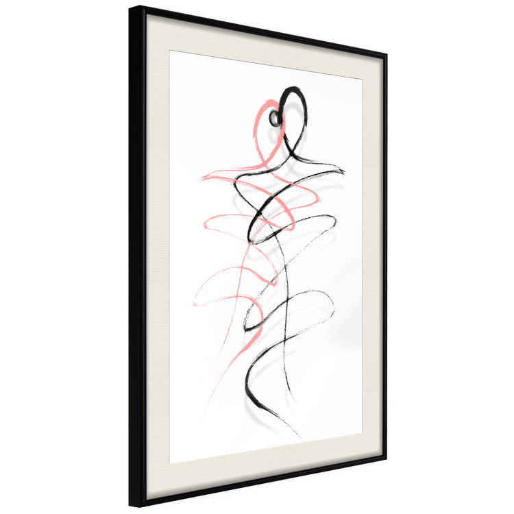 Wall Poster Tangled Passion - abstraction in waves shaped like human silhouettes 119039 additionalImage 3