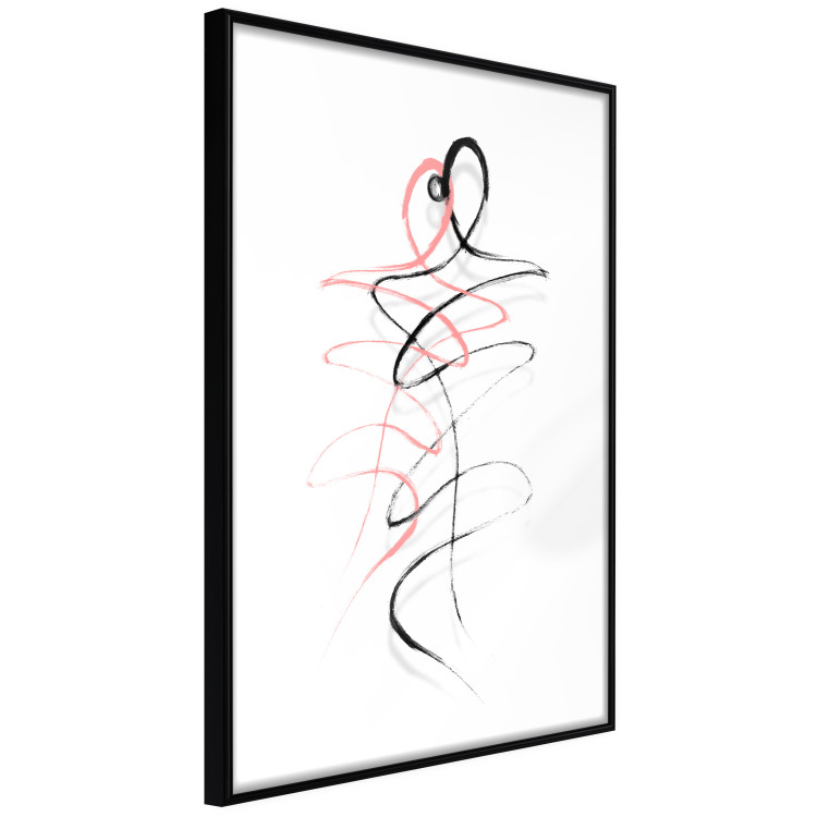 Wall Poster Tangled Passion - abstraction in waves shaped like human silhouettes 119039 additionalImage 11