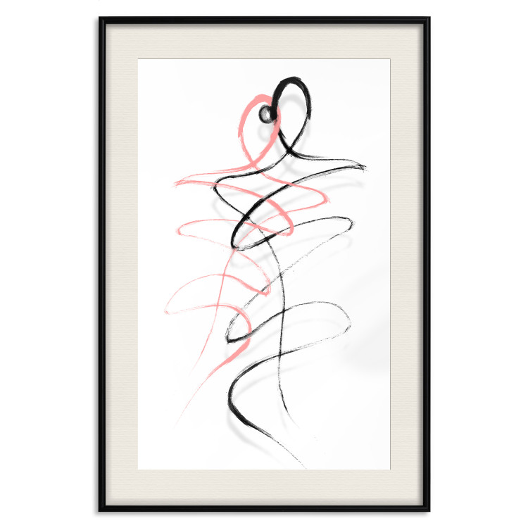 Wall Poster Tangled Passion - abstraction in waves shaped like human silhouettes 119039 additionalImage 24