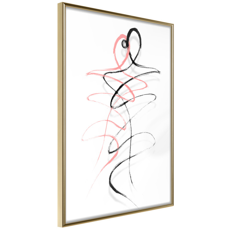 Wall Poster Tangled Passion - abstraction in waves shaped like human silhouettes 119039 additionalImage 14