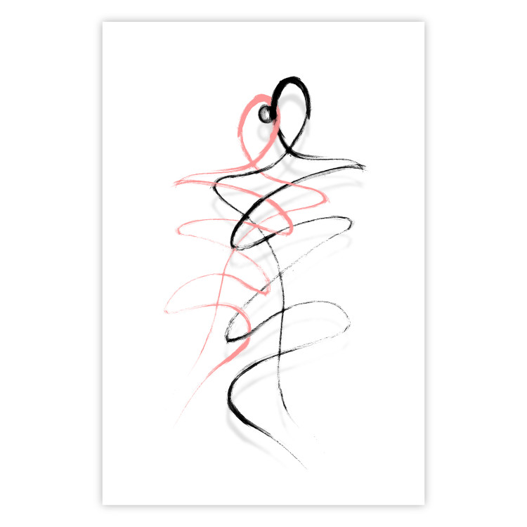 Wall Poster Tangled Passion - abstraction in waves shaped like human silhouettes 119039 additionalImage 18