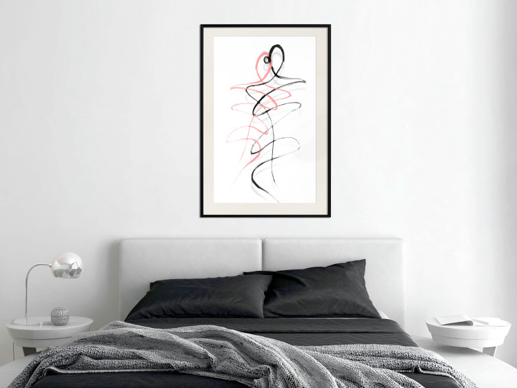 Wall Poster Tangled Passion - abstraction in waves shaped like human silhouettes 119039 additionalImage 21