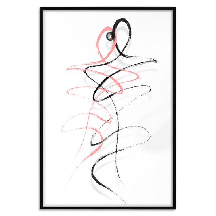 Wall Poster Tangled Passion - abstraction in waves shaped like human silhouettes 119039 additionalImage 19