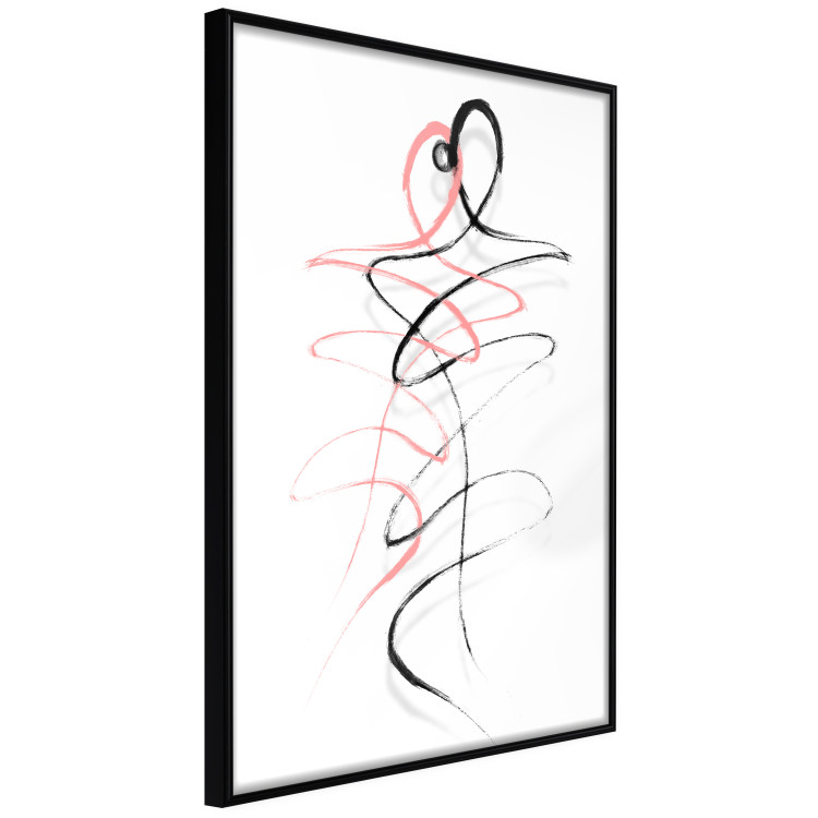 Wall Poster Tangled Passion - abstraction in waves shaped like human silhouettes 119039 additionalImage 10
