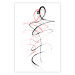 Wall Poster Tangled Passion - abstraction in waves shaped like human silhouettes 119039
