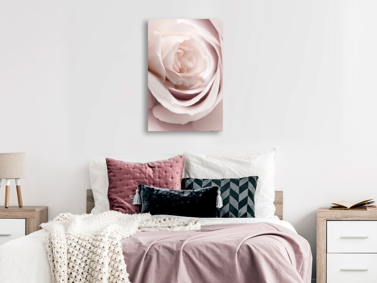 Canvas Print Pastel Charm (1-part) - Blooming Rose in Nature's Hue 122839 additionalImage 3