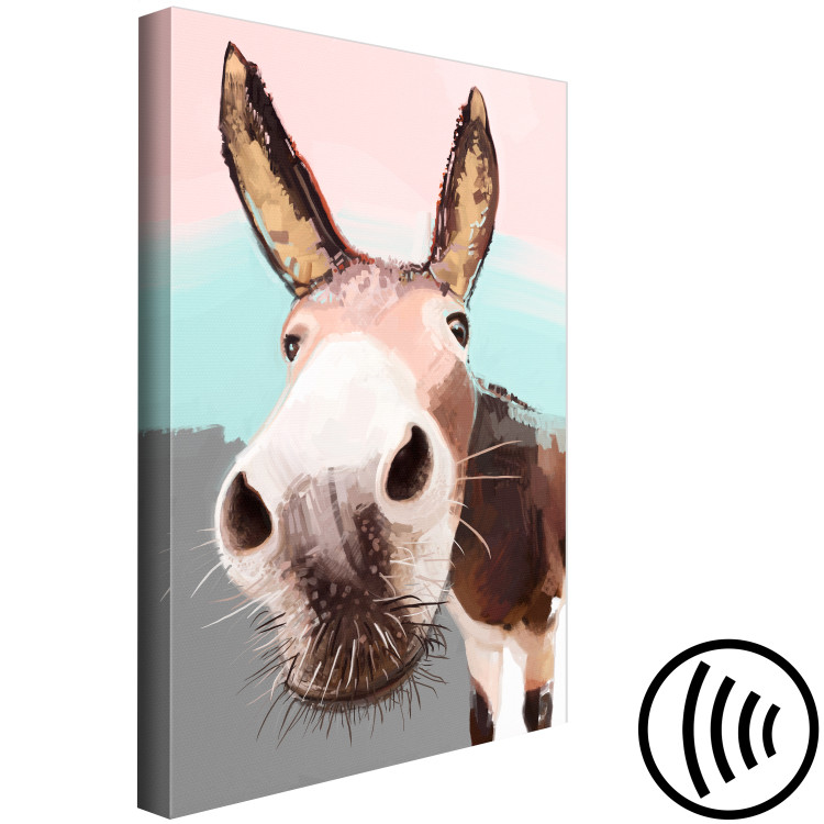 Canvas Art Print Curious Donkey (1 Part) Vertical 123039 additionalImage 6