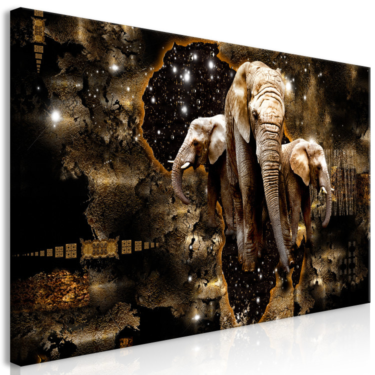 Large canvas print Brown Elephants II [Large Format] 125439 additionalImage 3