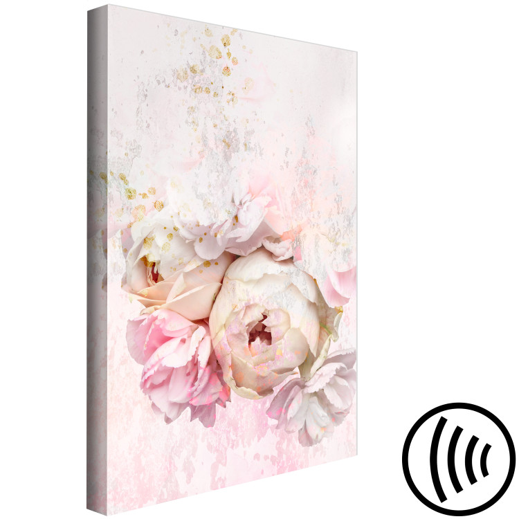 Canvas Art Print Melancholic Pink (1-part) vertical - flower in shabby chic style 127539 additionalImage 6