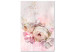 Canvas Art Print Melancholic Pink (1-part) vertical - flower in shabby chic style 127539
